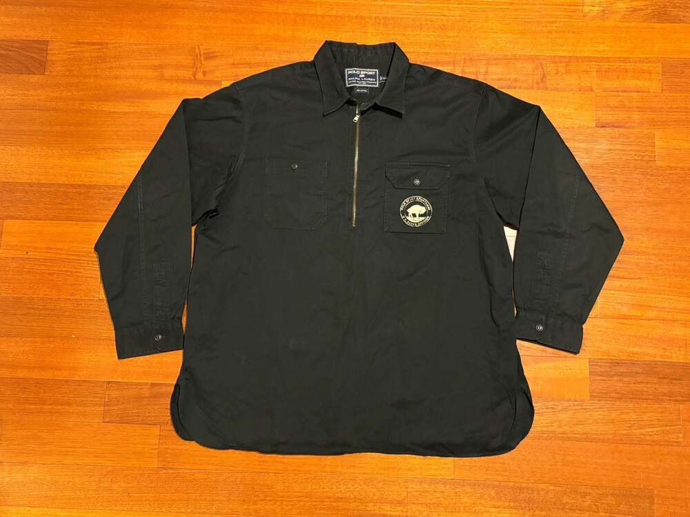 VTG Polo Sport Ralph Lauren Sportsman Central Forestry Department Half-Zip XXL
